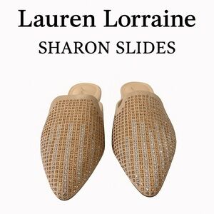 Lauren Lorraine Sharon Slides – Gold, Size 10 (New in Box)